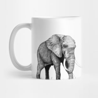 Elephant Ink Pen Stippling Drawing Mug